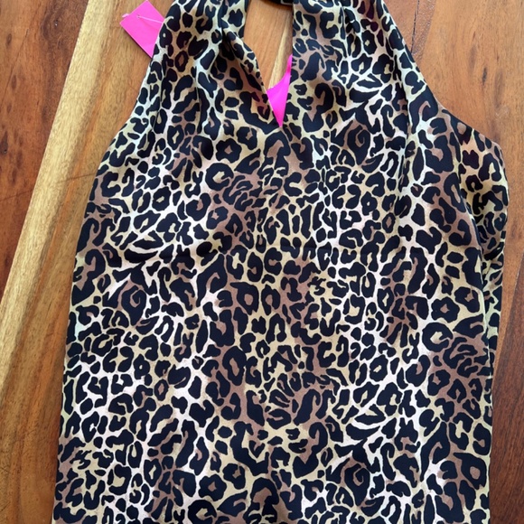 Lilly Pulitzer Caden High Neck Tank in My Favourite Leopard - Picture 2 of 4
